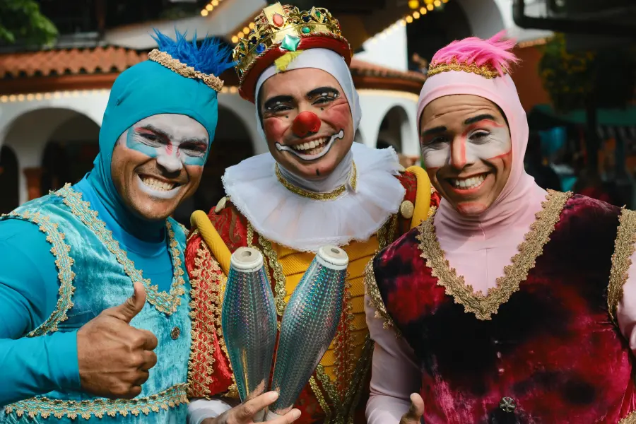 3 guys in costumes for the carnival